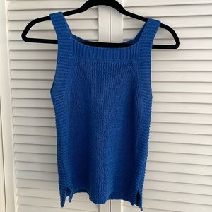 J Crew Sweater Tank Top, Lagoon Blue Size Small
